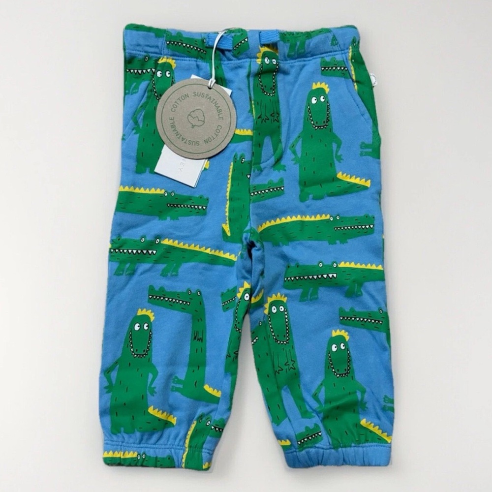 STELLA MCCARTNEY KIDS Boy's Crocodile Print Fleece Joggers Pants, Size 18M, NWT